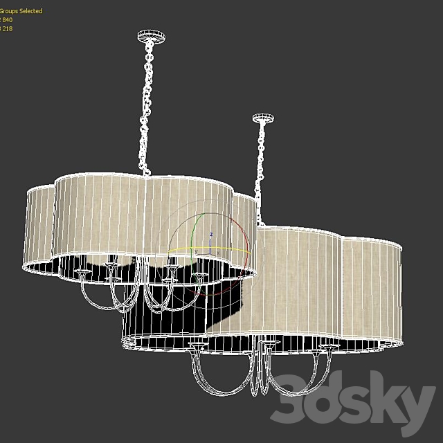 Arteriors Home Rittenhouse Chandelier (Large Chandelier) 3DSMax File - thumbnail 3