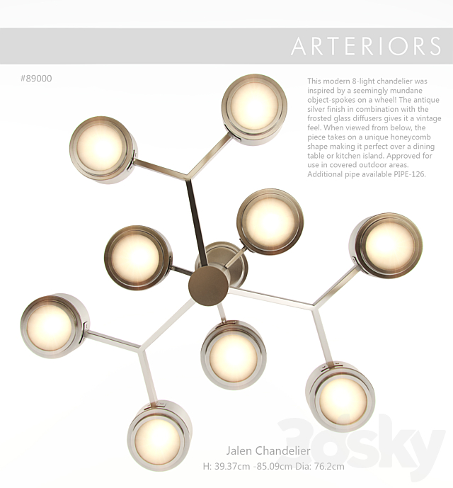 Arteriors Jalen Shandelier 3DSMax File - thumbnail 2