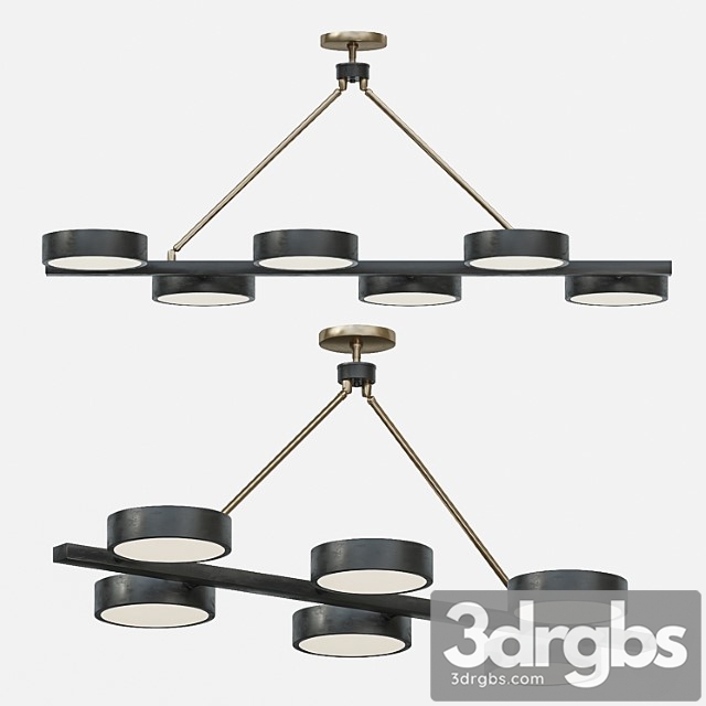 Arteriors linus linear chandelier 3dsmax Download - thumbnail 1