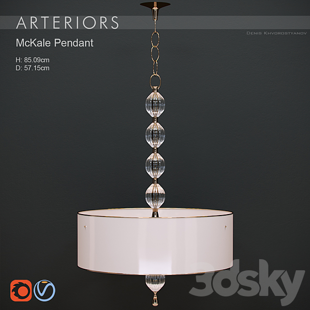 Arteriors – McKale Pendant 3DSMax File - thumbnail 1