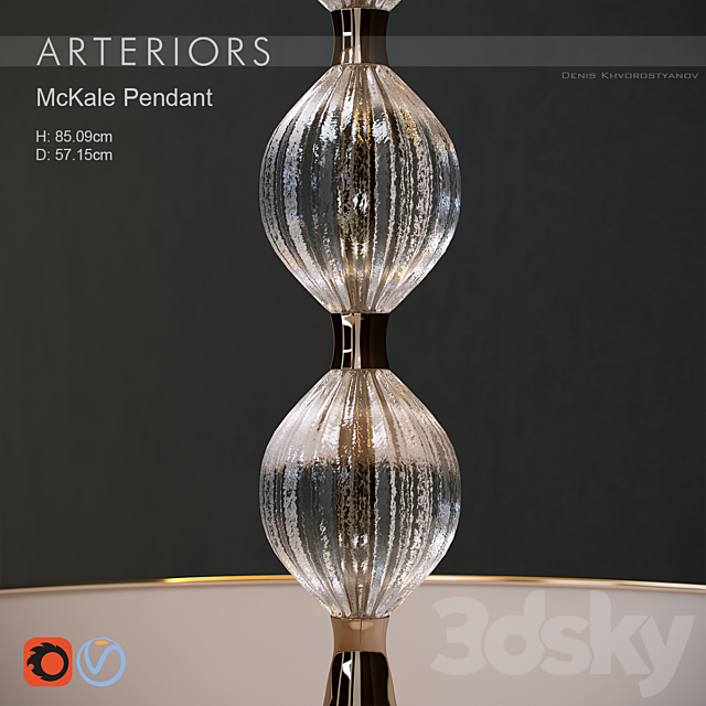 Arteriors – McKale Pendant 3DSMax File - thumbnail 2