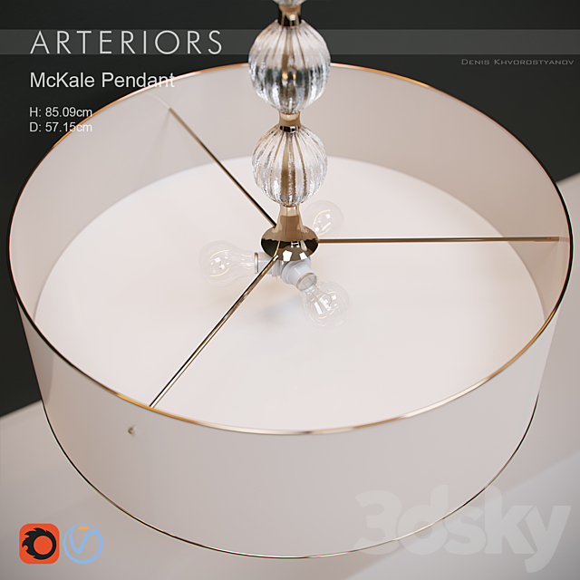 Arteriors – McKale Pendant 3DSMax File - thumbnail 3