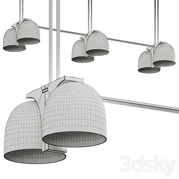 Articolo Lighting Tubi Pendant Lamp 3DS Max Model - thumbnail 2