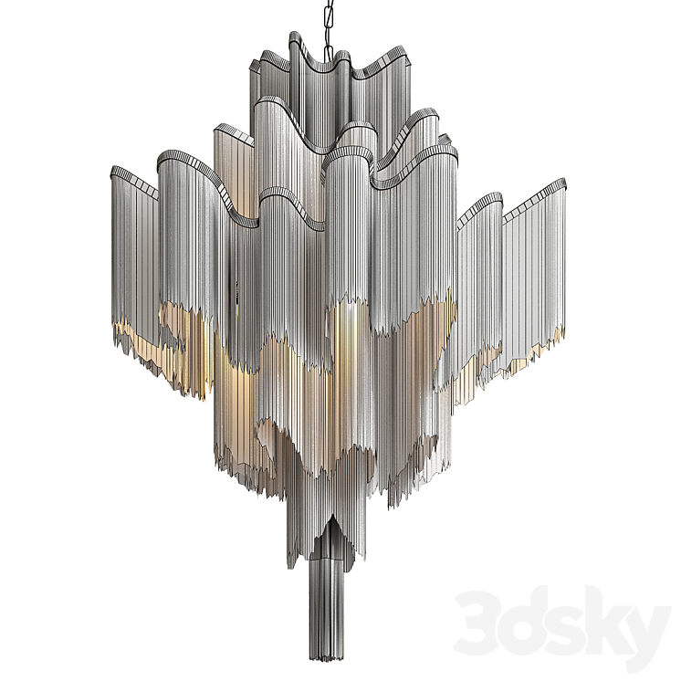 Atlantis Chandelier chain lamp 3DS Max Model - thumbnail 2