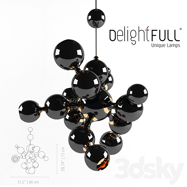 Atomic suspension lamp _ Delightfull 3DSMax File - thumbnail 1