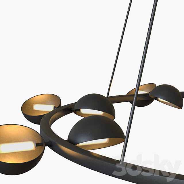 Avion round 16 lights chandelier 3DS Max Model - thumbnail 2