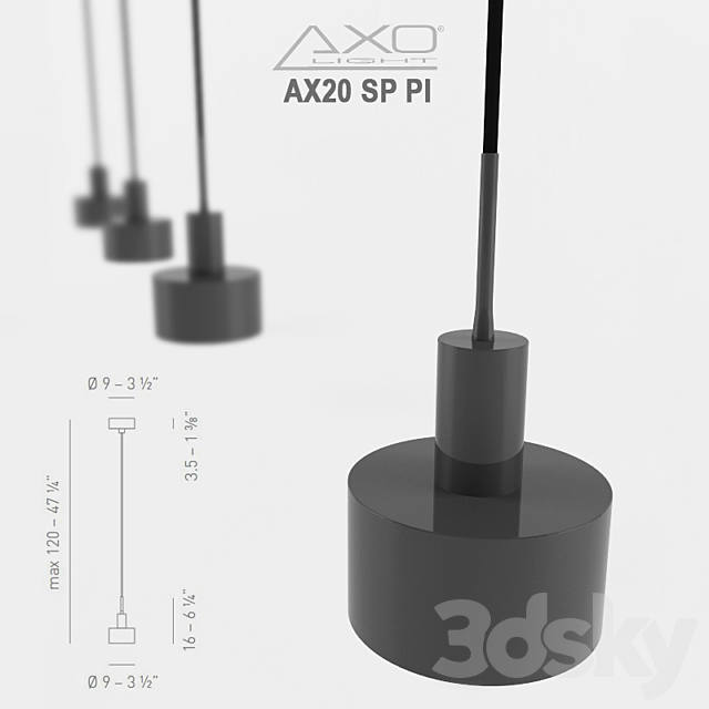 Axolight _ AX20 SP PIDE Pendant lamp 3ds Max - thumbnail 1