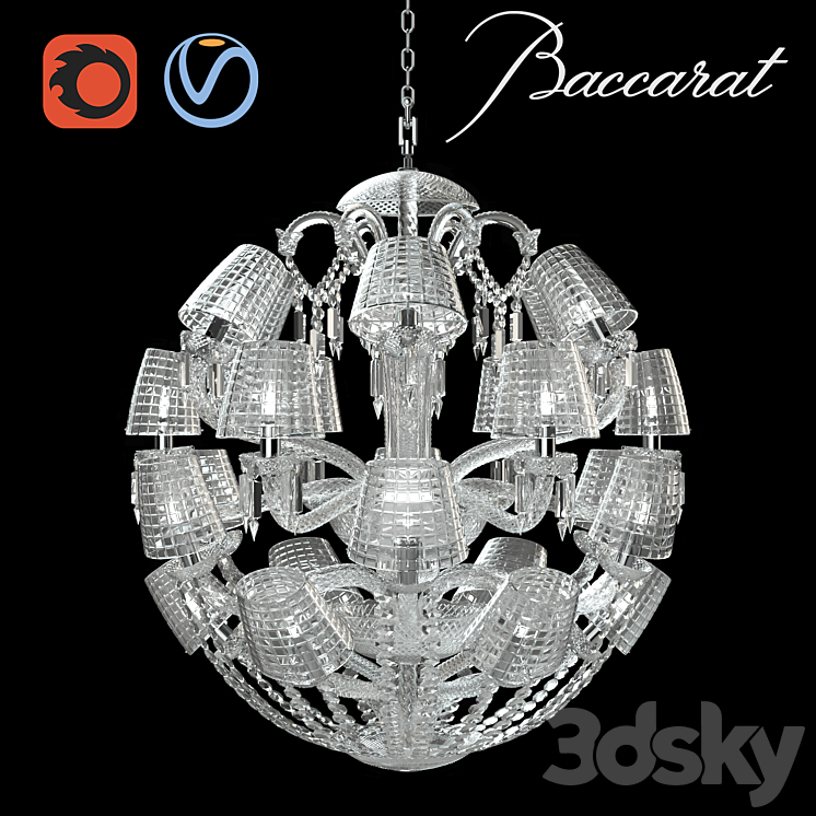 Baccarat le Roi Soleil 3DS Max Model - thumbnail 1