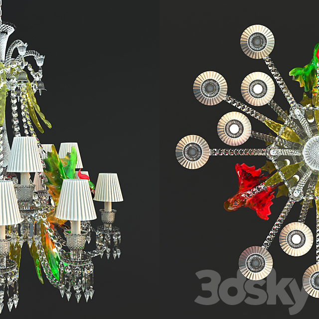 Baccarat – Zenith Collection with parrots 3DS Max Model - thumbnail 2