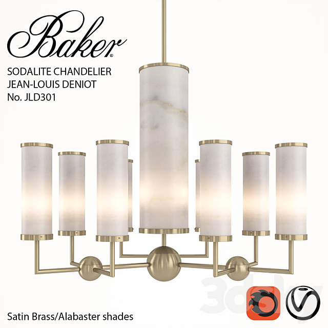 Baker No. JLD301 Sodalite Chandelier 3DSMax File - thumbnail 2