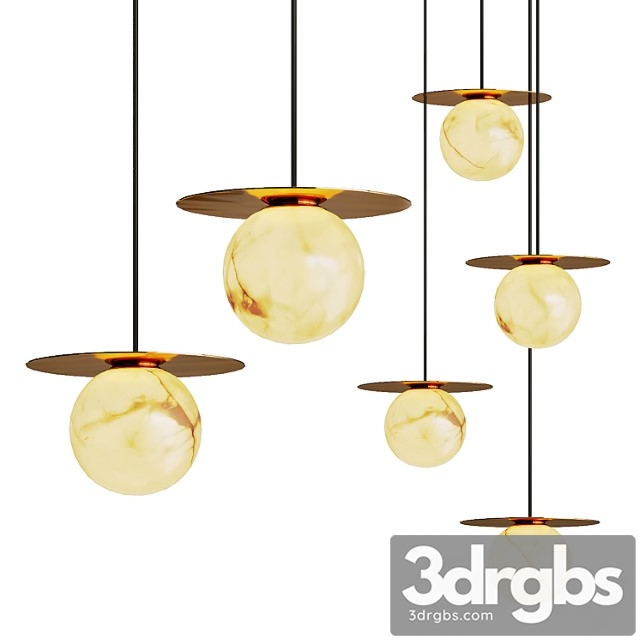 Ball pendant lamp marble orb 3dsmax Download - thumbnail 1