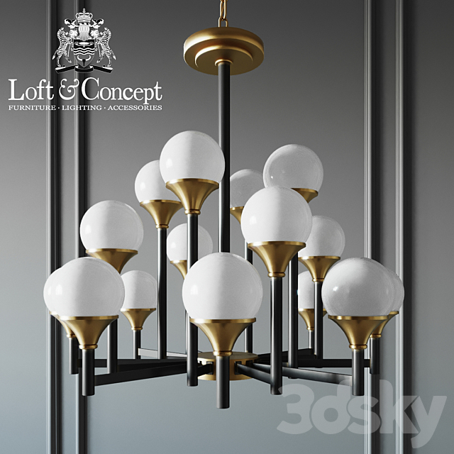 Ball valley chandelier 16 3DSMax File - thumbnail 2