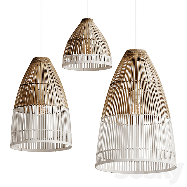 bamboo lampshade model 3DSMax File - thumbnail 1