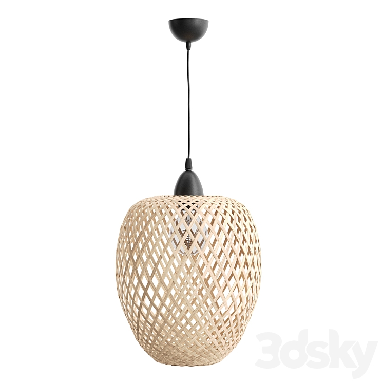 Bamboo Pendant Lamp Light Wood BOMU 3DS Max Model - thumbnail 2