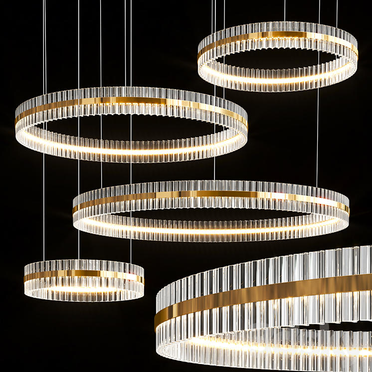 Baroncelli Saturno Chandelier 3DS Max Model - thumbnail 3