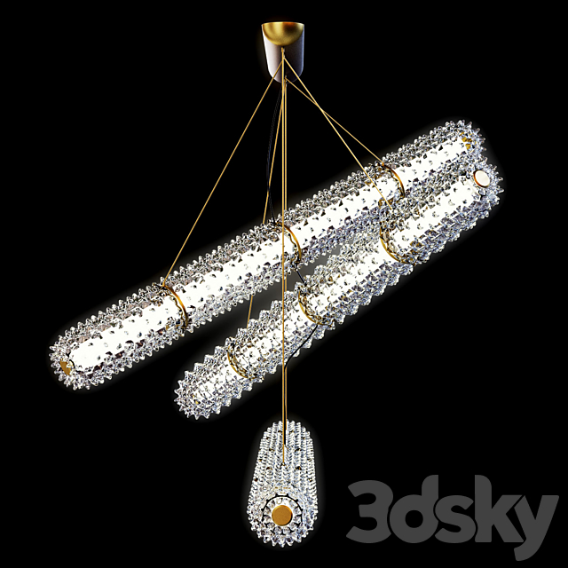 Barovier Opera Chandelier 3DS Max Model - thumbnail 3