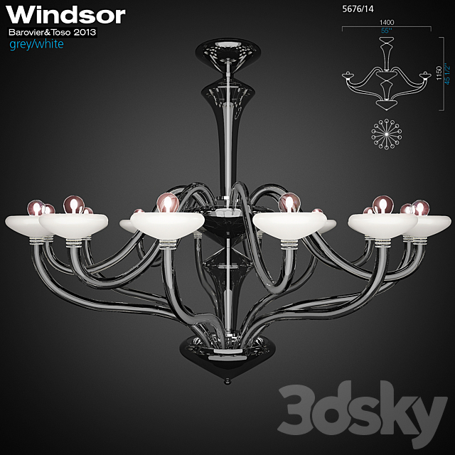 Barovier & Toso. Windsor. 5676_14 3DSMax File - thumbnail 3