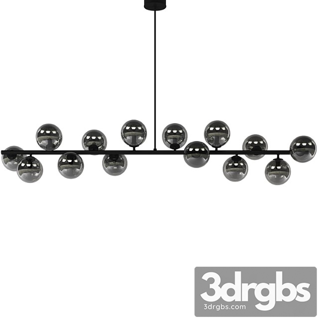 Beacon lucci decor orion 14 light pendant in black smoke - thumbnail 1