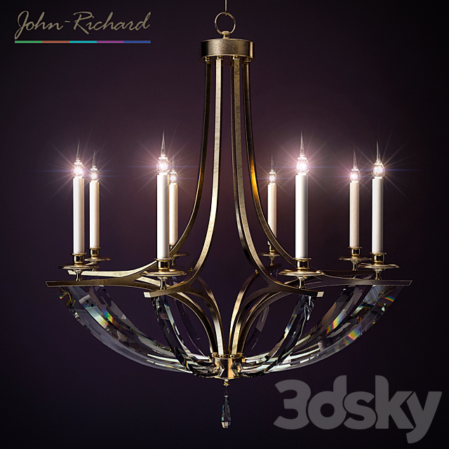 Bent Crystal Chandeliers 3ds Max - thumbnail 1