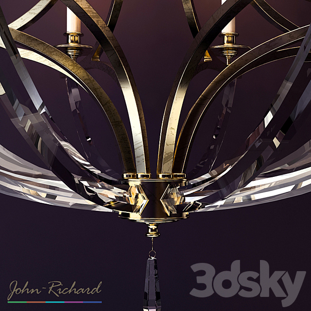 Bent Crystal Chandeliers 3ds Max - thumbnail 2