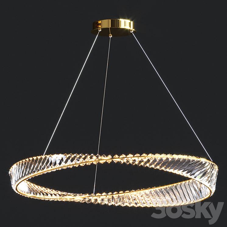 Bertolda ring chandelier 3DS Max Model - thumbnail 2