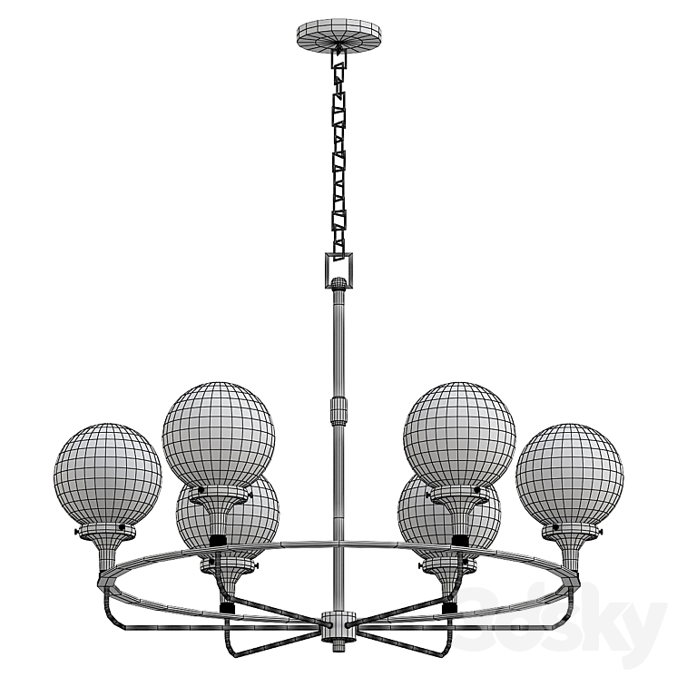 Beverly Hills Chandelier 3DS Max Model - thumbnail 2