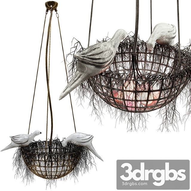 Bird Nest Pendant Light 3dsmax Download - thumbnail 1