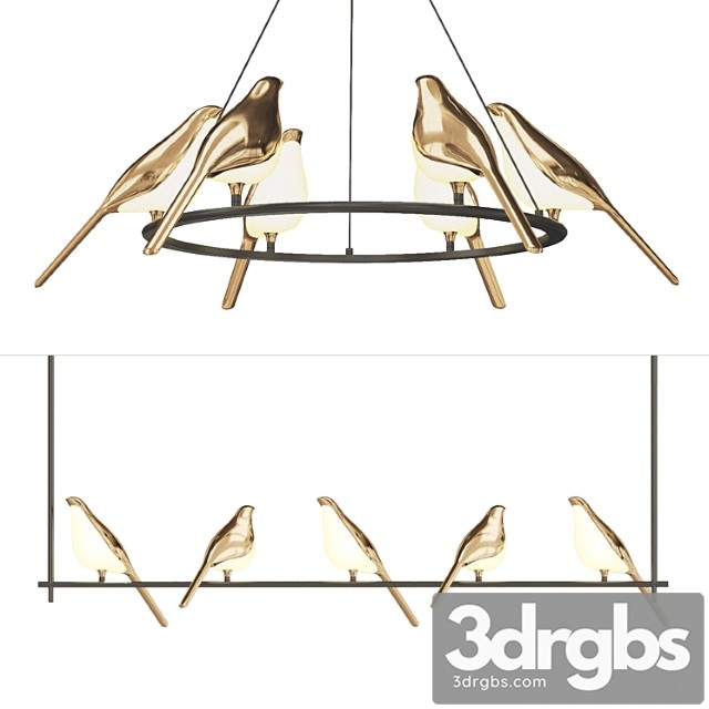 Bird-shaped chandelier nomi - thumbnail 1