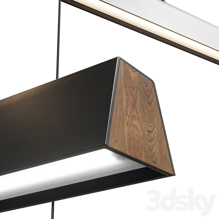 Blackjack Lighting Flair Kitchen Island Linear LED Pendant 3DS Max Model - thumbnail 2