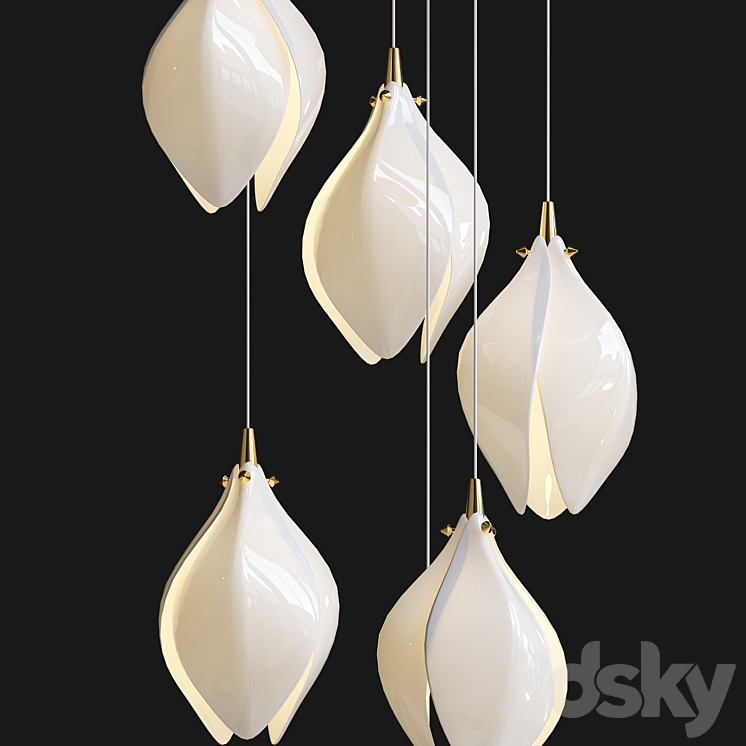 Bloom Pendant 931 lights 3DS Max Model - thumbnail 2