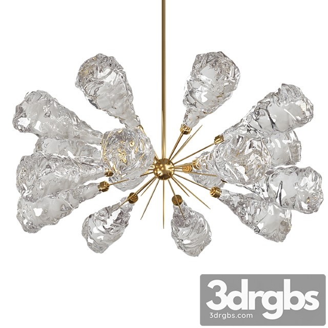 Blossom led oval starburst chandelier by levi wilson from hammerton studio 3dsmax Download - thumbnail 1