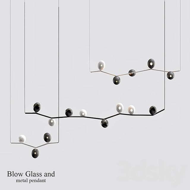 Blow glass and metal pendant 3DSMax File - thumbnail 1