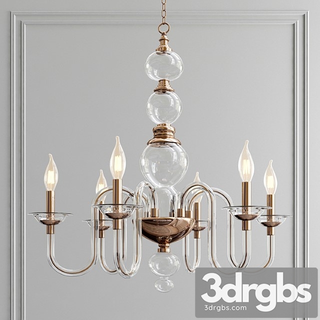 Blown glass chandelier 3dsmax Download - thumbnail 1