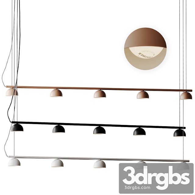 Blush Rail 5 Ceiling Lamp From Northern 3dsmax Download - thumbnail 1