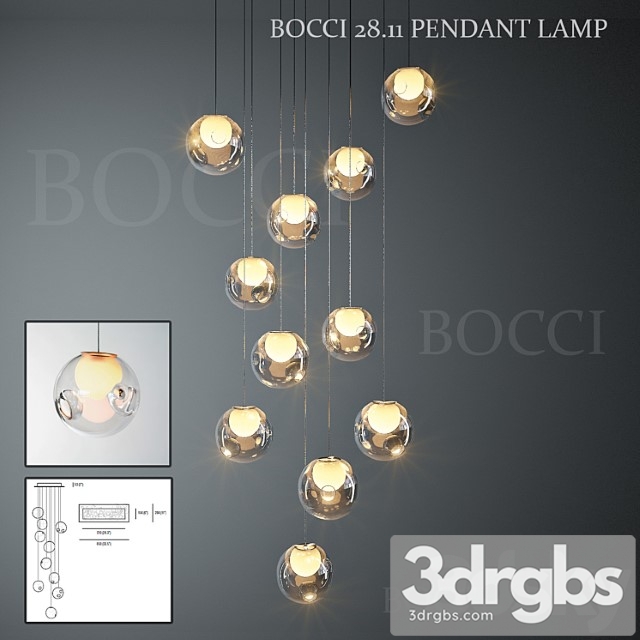 Bocci 28 11 Pendant Lamp Rectangle 3dsmax Download - thumbnail 1