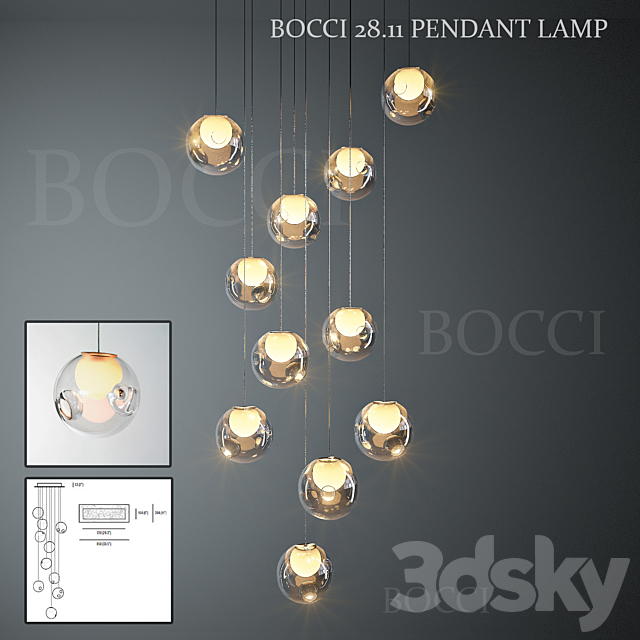 BOCCI 28.11 PENDANT LAMP. RECTANGLE 3DSMax File - thumbnail 1