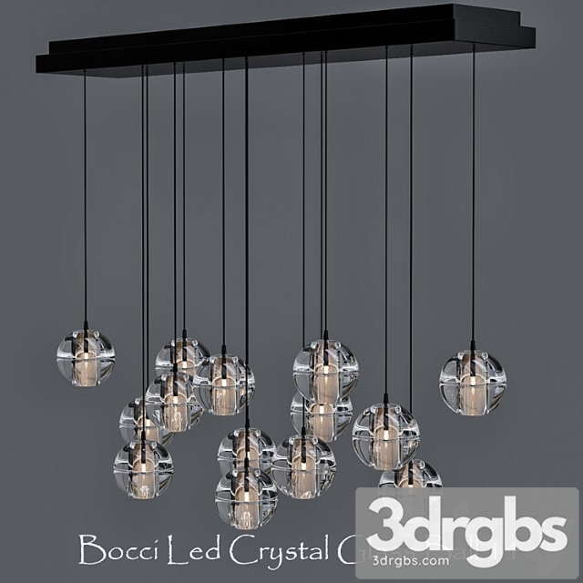 Bocci led crystal glass ball 14 designed by omer arbel in 2005 3dsmax Download - thumbnail 1