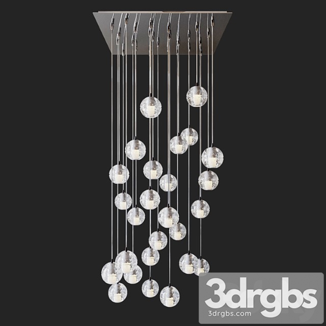 Bocci led crystal glass ball 26 designed by omer arbel in 2005 3dsmax Download - thumbnail 1