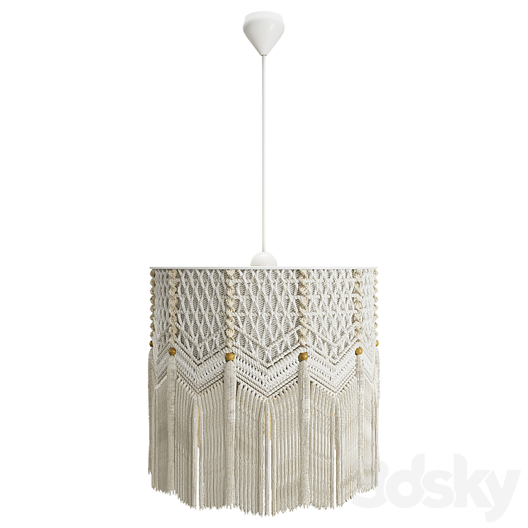 boho lampshade 3DS Max Model - thumbnail 1