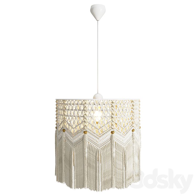 boho lampshade 3DS Max Model - thumbnail 2