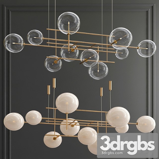 Bolle Galotti Orizzontale Suspension Chandelier 3dsmax Download - thumbnail 1