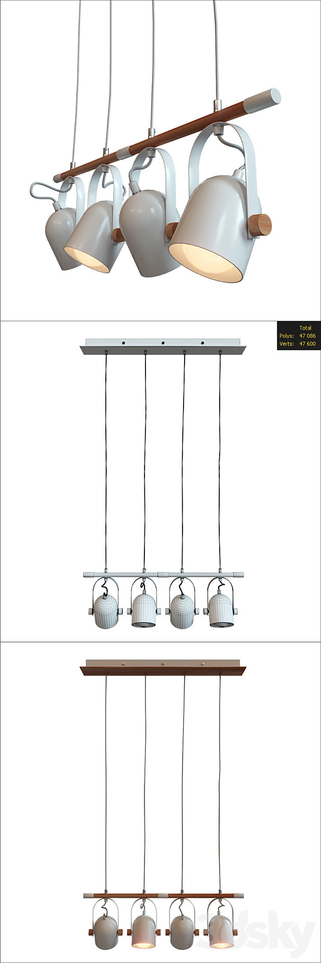 BOTIMI Adjustable Pendant Lights 3DSMax File - thumbnail 3