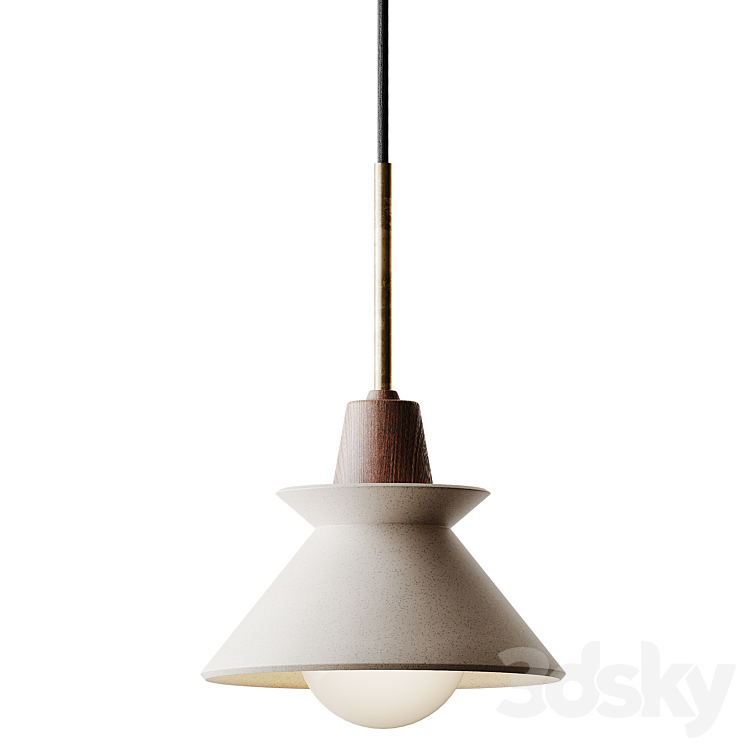 Bowl Shade Ceiling Light 3DS Max Model - thumbnail 1