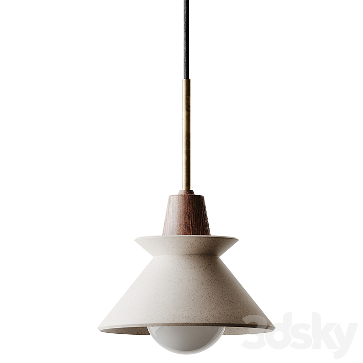 Bowl Shade Ceiling Light 3DS Max Model - thumbnail 2