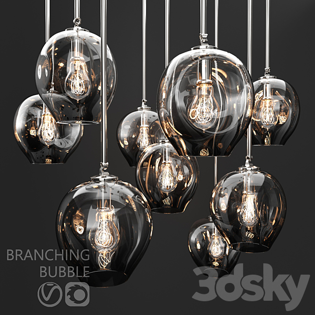 Branching bubble 1 lamp 3DSMax File - thumbnail 1