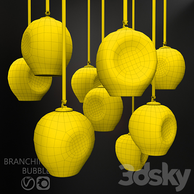 Branching bubble 1 lamp 3DSMax File - thumbnail 2