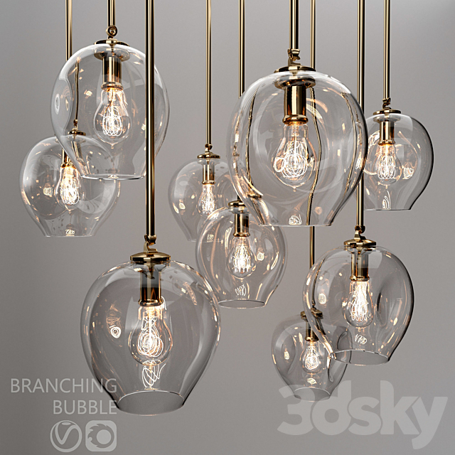 Branching bubble 1 lamp 3DSMax File - thumbnail 1