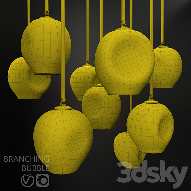 Branching bubble 1 lamp 3DSMax File - thumbnail 2