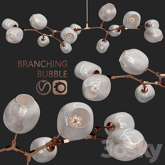 Branching bubble 13 lamps 3DSMax File - thumbnail 1