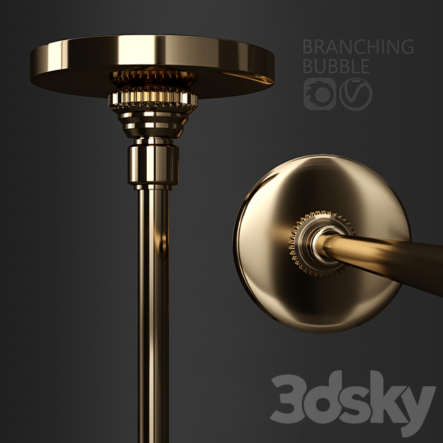 Branching bubble 7 lamps 3DSMax File - thumbnail 3